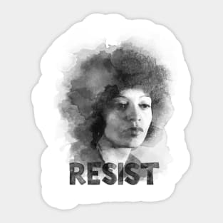 Angela Davis Resist Sticker